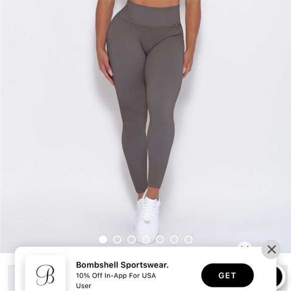 Bombshell Sportswear Gray Leggings - Picture 6 of 6